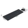Conjunto de teclado e rato WKM-100 preto