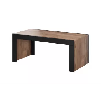 Mesa de centro Cama Meble MILA 120x60x50 cm tampo carvalho wotan, estrutura preta