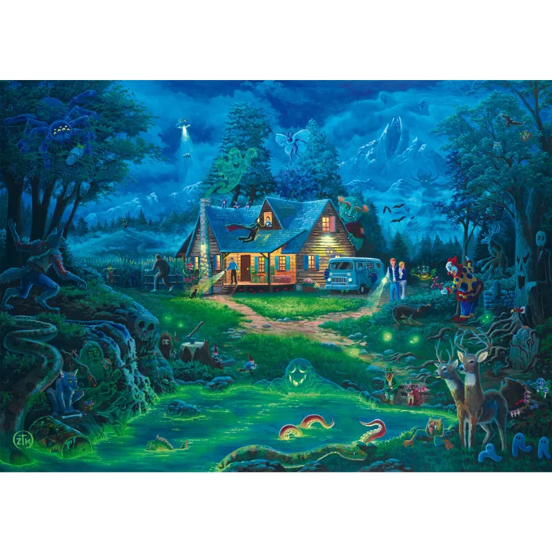 Schmidt Spiele Puzzle Zac Kinkade The Haunted House 1000 peças, tamanho final aprox. 68 x 48 cm