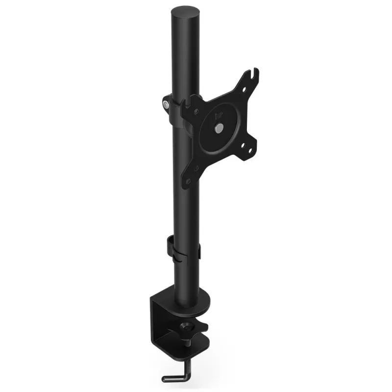 Suporte para monitor ENDORFY Atlas para monitores de 27 polegadas (68,6 cm), suporte de secretária com grampo, VESA 75x75–100x100, inclinável ±35°, rotativo ±90°, altura ajustável, preto