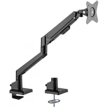 Suporte de monitor com mola a gás Goobay para monitor único, Preto (suporte de chão, 31,89), suporte de monitor, Preto