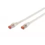 DIGITUS Professional - Cabo de rede - RJ-45 (M) para RJ-45 (M) - 10,0 m - SFTP - CAT 6 - IEEE 802.3 - sem halogéneos, moldado, resistente a dobras - branco (DK-1644-100/WH)
