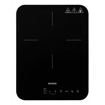 Placa de indução SEVERIN KP 1032, 1 zona, controlo tátil, 220 mm Ø, 2000 W, placa de vidro, aparelho de mesa