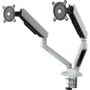 Suporte universal para dois monitores gaming (DM8220), suporte para monitor branco, RGB