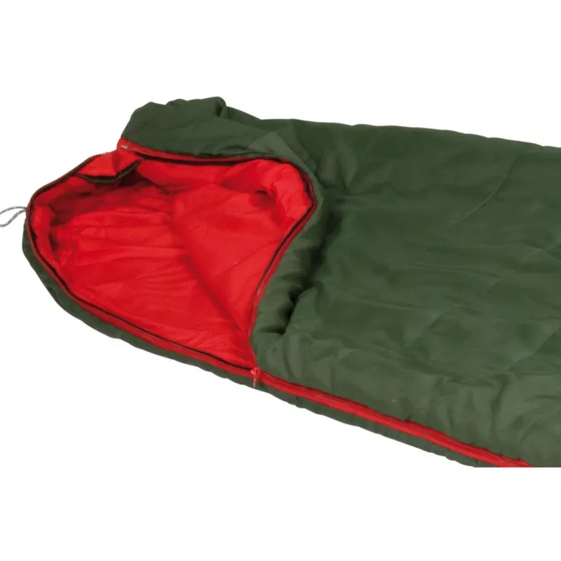Saco-cama tipo múmia Pak 1000 ECO (verde-escuro/vermelho)