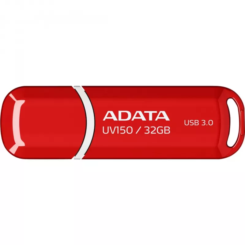 Pen USB ADATA DashDrive UV150 32 GB, USB Type-A 3.2 Gen 1, vermelho, design com tampa