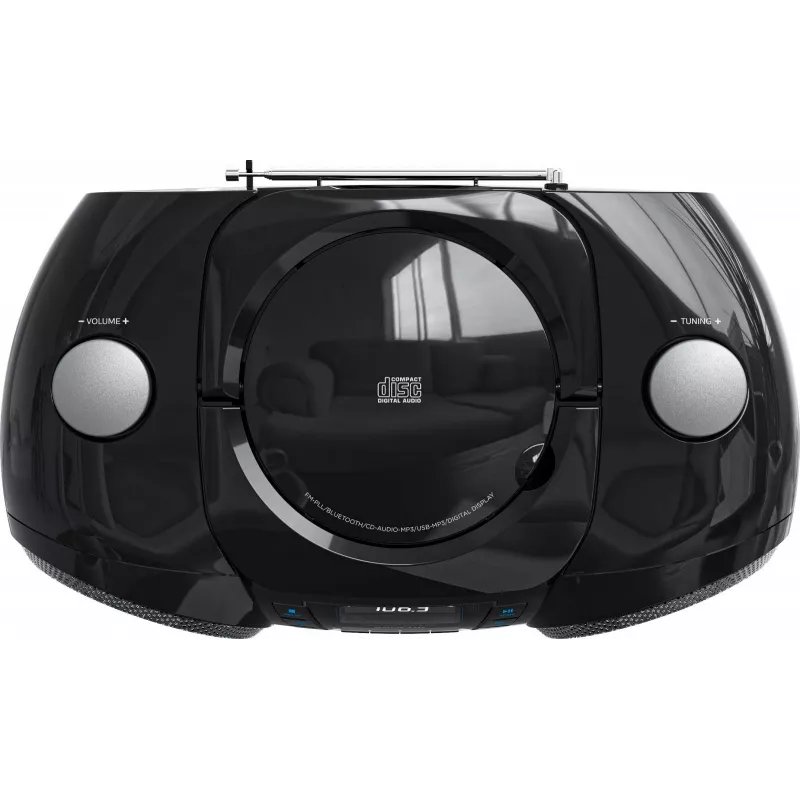 Coluna Bluetooth portátil SENCOR SPT4710B — 20 W de potência total, Bluetooth 5.3, CD/USB/UKW, alimentação por bateria ou rede