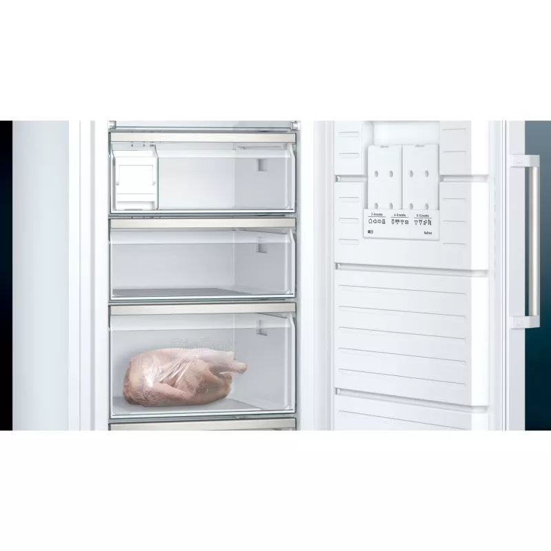Congelador Siemens iQ500 GS58NAWCV vertical de instalação livre 366 L branco