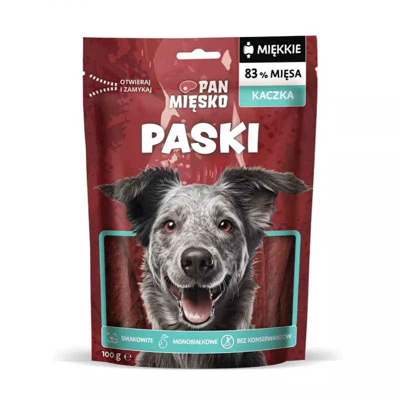 Petisco para cães Pan Mięsko Tiras de Pato 100 g
