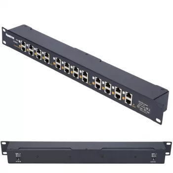 Injetor PoE Gigabit Extralink 12 portas 12x 1000Mb/s RJ45, Rackmount