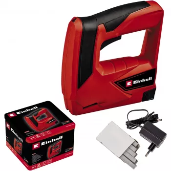 Agrafador com bateria TC-CT 3,6 Li, agrafador elétrico vermelho/preto, bateria de iões de lítio 1,3 Ah