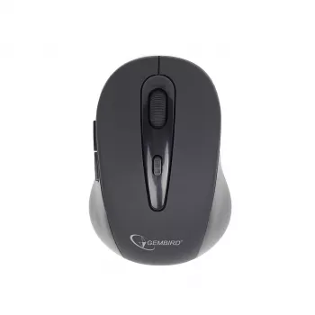 Rato ótico sem fios Bluetooth GEMBIRD MUSWB2 — para destros, 1600 DPI, 6 botões, preto/cinzento, pilhas AAA