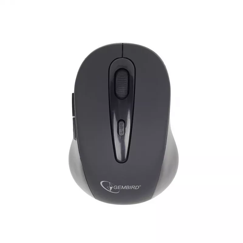 Rato ótico sem fios Bluetooth GEMBIRD MUSWB2 — para destros, 1600 DPI, 6 botões, preto/cinzento, pilhas AAA
