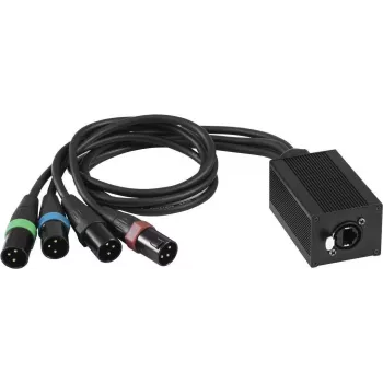 Adaptador DMX-RJ45 EUROLITE DNK-1 (MPN 70064831) para conversão de sinais DMX512 em ligações RJ45