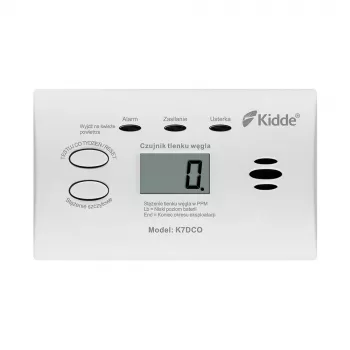 Detetor de monóxido de carbono Kidde K7DCO com ecrã branco
