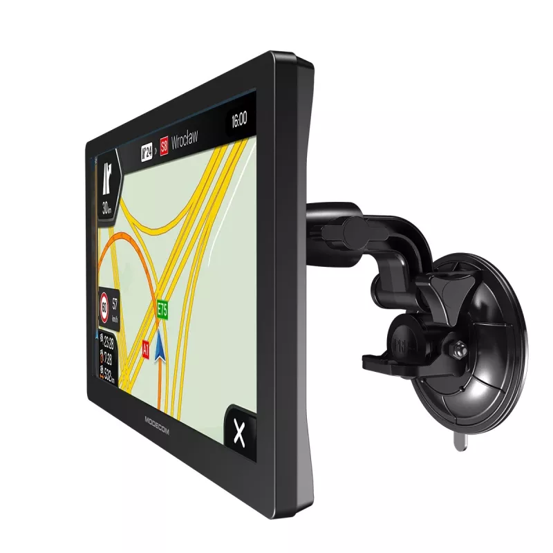 Navegação automóvel MODECOM FreeWAY CX 9.0 com iGO Navigation Truck, ecrã tátil de 9 polegadas, 800×480, 8 GB, Windows CE 6.0, transmissor FM