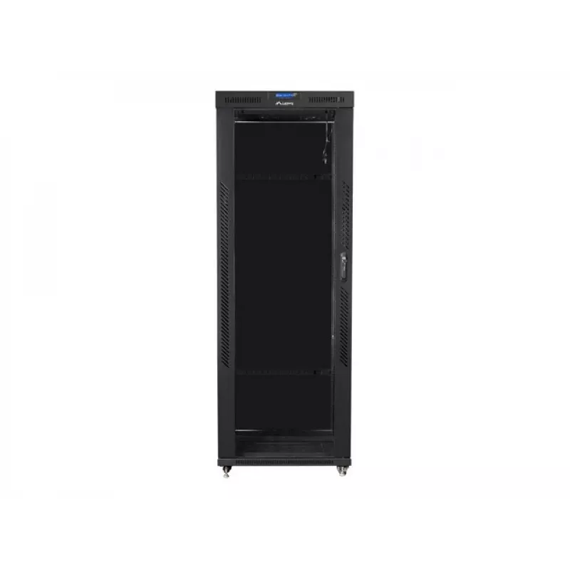 Lanberg FF01-8042-12BL armário rack de chão de 19 polegadas 42U, 800x1000x2127,5 mm, porta de vidro, LCD, IP20, para montagem, preto
