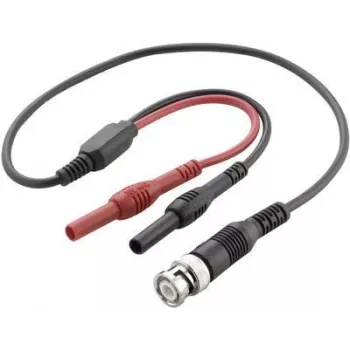 Cabo de teste BNC VOLTCRAFT 0,50 m preto, vermelho (VC-10906575)
