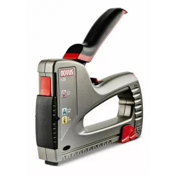 Agrafador manual NOVUS J-29 turquesa design ergonómico, agrafador manual para agrafos padrão