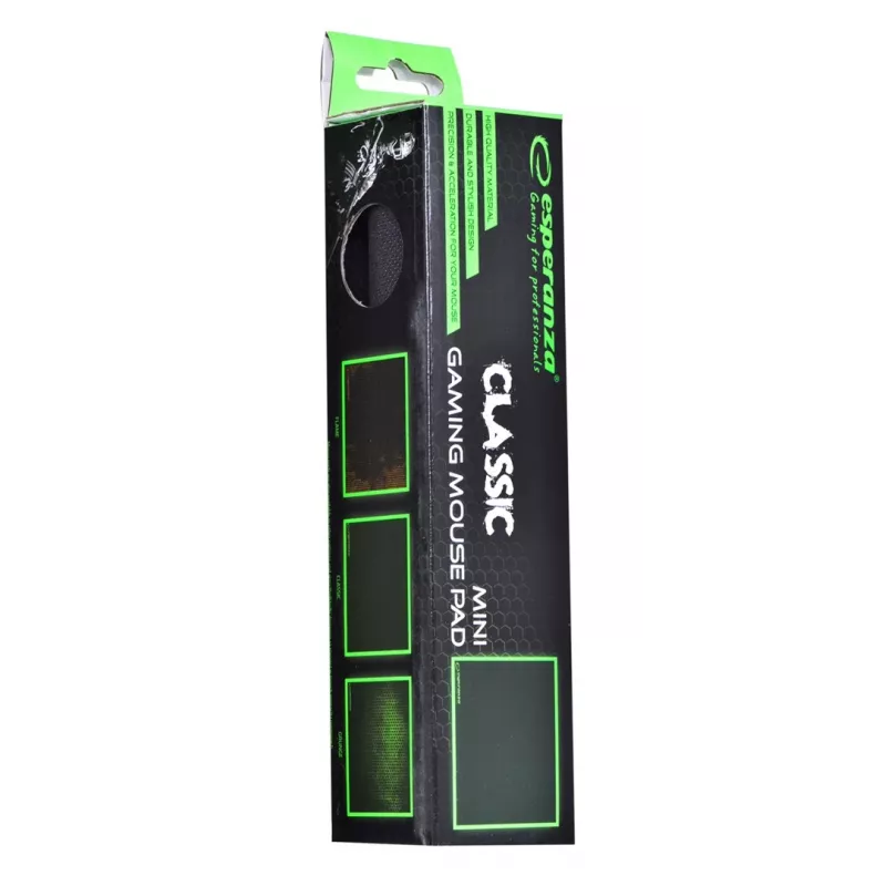 Tapete de rato ESPERANZA EGP101K — tapete de rato gaming, 250×200×2 mm, plástico, preto