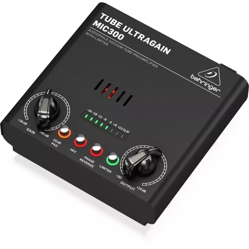Pré-amplificador de áudio Behringer MIC300 preto