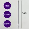 Antena LoRa exterior QOLTEC 12 dBi 868 MHz, cabo de 1,5 m