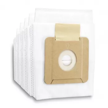 Sacos de pó para aspirador cilíndrico Karcher 2.863-236 para VC 2, 5 unid., branco, 160×350×33 mm