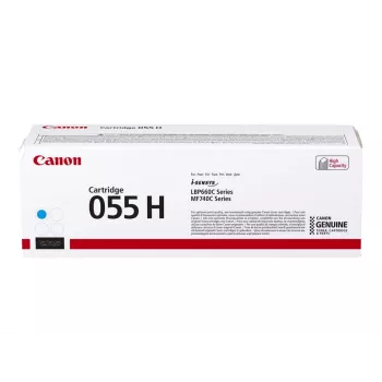 Cartucho de toner Canon 055H 1 unid. original ciano
