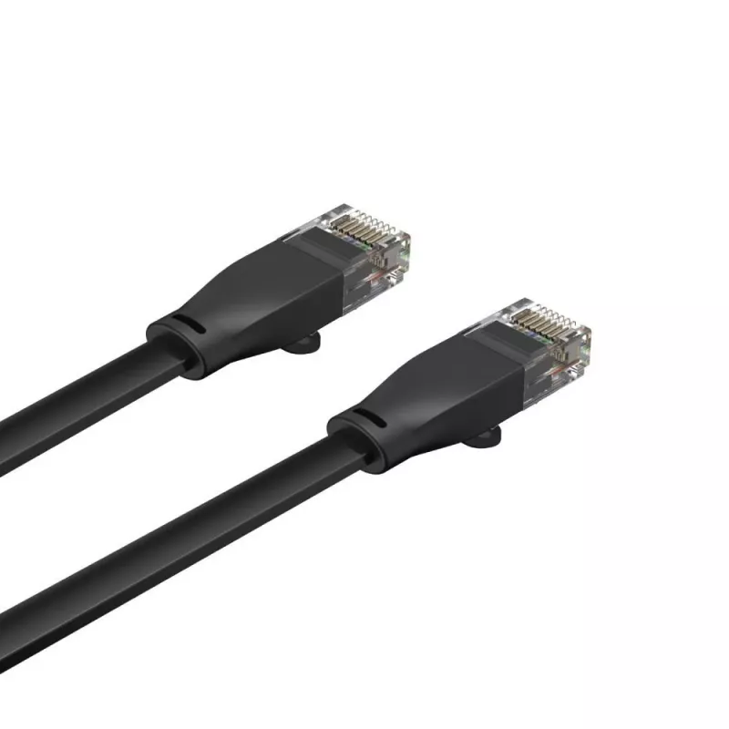 Unitek C1811GBK Cabo Ethernet plano Cat6 UTP, 3 m, preto