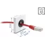 Passa-cabos DELOCK Easy 14 mm de diâmetro modelo 91071 para encaminhamento de cabos e passagem em secretária