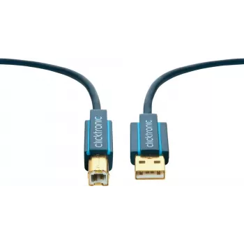 Cabo USB ClickTronic 1,8 m USB 2.0 A/B m/m 1,8 m USB A USB B azul (70096)