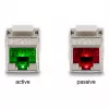 Módulo Keystone DeLOCK RJ45 fêmea para LSA Cat.6A com LED prateado-branco