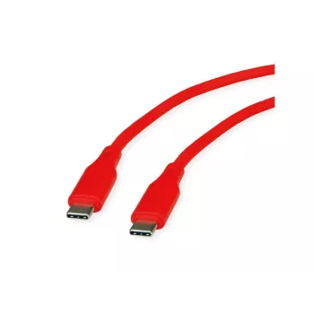 Cabo USB 2.0 ROLINE C-C ST/ST silicone 60W 1m vermelho - Cabo - Digital/Dados (11.02.9121)