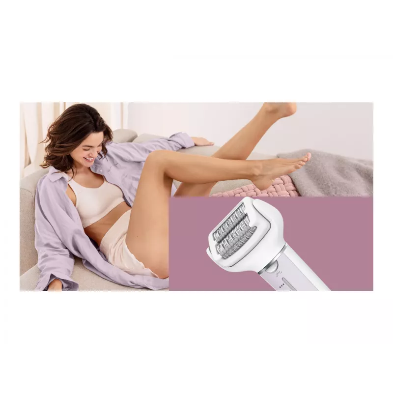 Depiladora Panasonic ES-EY30A – 60 pinças, 3 velocidades, molhado e seco, a pilhas, branco/lilás