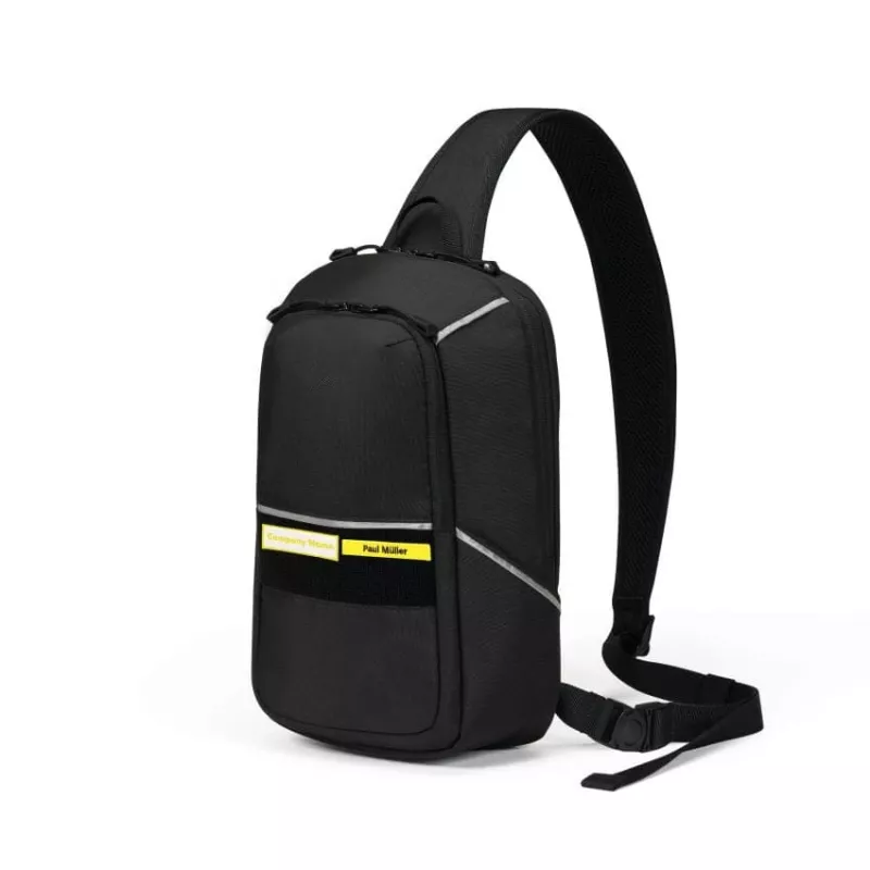 DICOTA Reflective bolsa de ombro para tablet até 12,9 polegadas, 600D RPET, preta