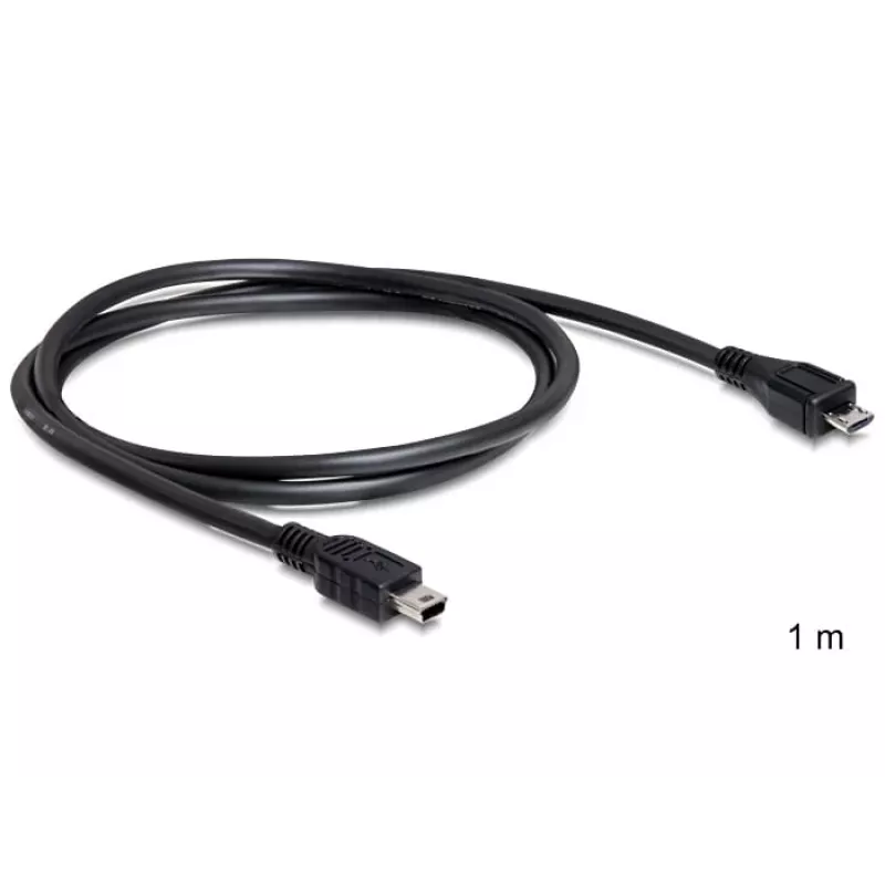 Cabo USB DeLOCK 83177 1 m Micro-USB B Mini-USB B Preto