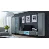 Vitrina Cama VIGO '180' 180/40/30 branco/cinzento brilhante