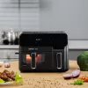 Fritadeira de ar quente Zelmer ZAF9000 5,5 l + 3,5 l 2700 W preta