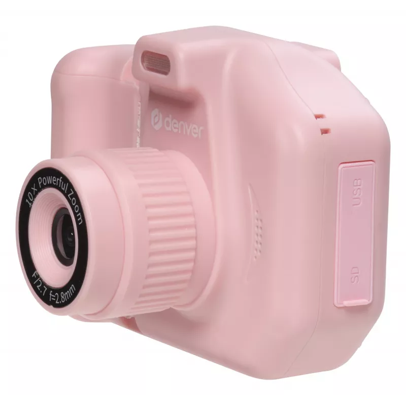 Denver KPC-1370P câmara digital infantil com impressora térmica, LCD de 2,8", rosa