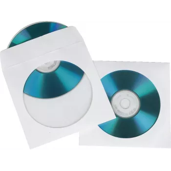Capas de papel para CD Hama, branco, 50 unid./embalagem 1 disco
