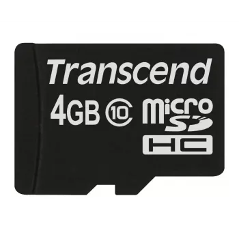 Cartão de memória flash Transcend 4GB MicroSDHC Classe 10 TS4GUSDC10