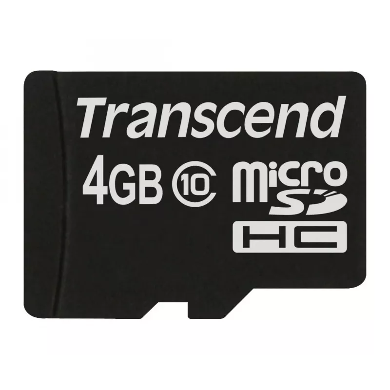 Cartão de memória flash Transcend 4GB MicroSDHC Classe 10 TS4GUSDC10