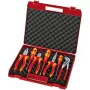 Conjunto de alicates/ferramentas Knipex 7 peças bainhas multicomponente/estojo revestido VDE