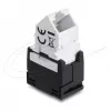 Módulo Keystone DELOCK conector fêmea RJ45 para LSA Cat.6 45° angular não blindado preto