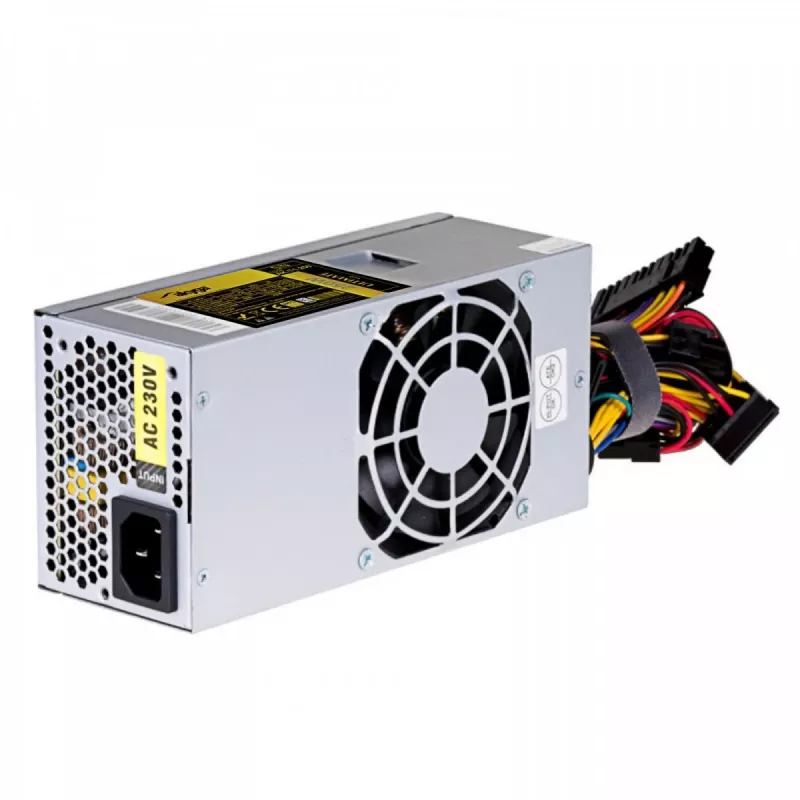 Fonte de alimentação TFX Akyga AK-T1-250 250 W, 80 PLUS Gold, PFC ativo, ventoinha de 80 mm, cinzento
