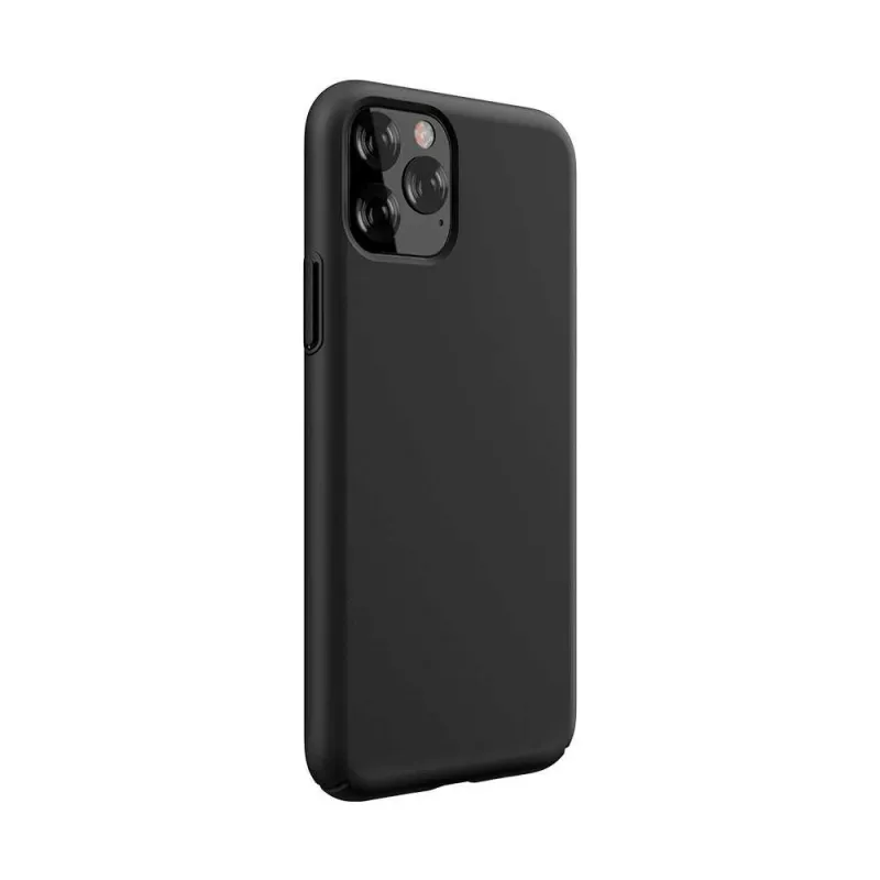 Capa de silicone Devia Nature Série para iPhone 12 Pro Max – preto, capa protetora soft-touch