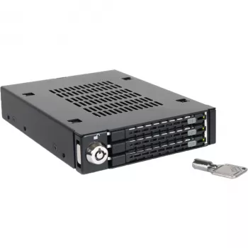 ICY DOCK - ToughArmor - MB993SK-B - 3x 2,5 SATA HDD e SSD em 1x baía de 3.5, moldura de troca rápida em metal maciço com fechadura de segurança