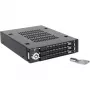 ICY DOCK - ToughArmor - MB993SK-B - 3x 2,5 SATA HDD e SSD em 1x baía de 3.5, moldura de troca rápida em metal maciço com fechadura de segurança