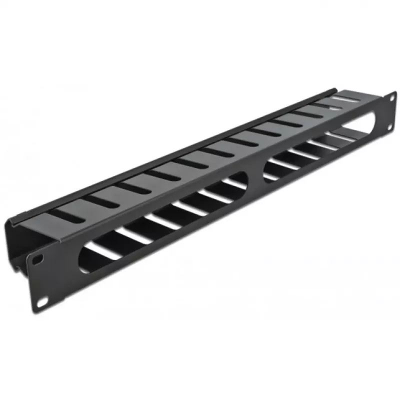 Painel de gestão de cabos DeLOCK 19 polegadas 66550 preto 1HE