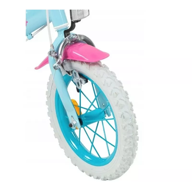 Bicicleta infantil Toimsa 1297 com rodas de espuma de 12 polegadas, 4 rodas, cesto, proteção de corrente, guarda-lamas — My Little Pony
